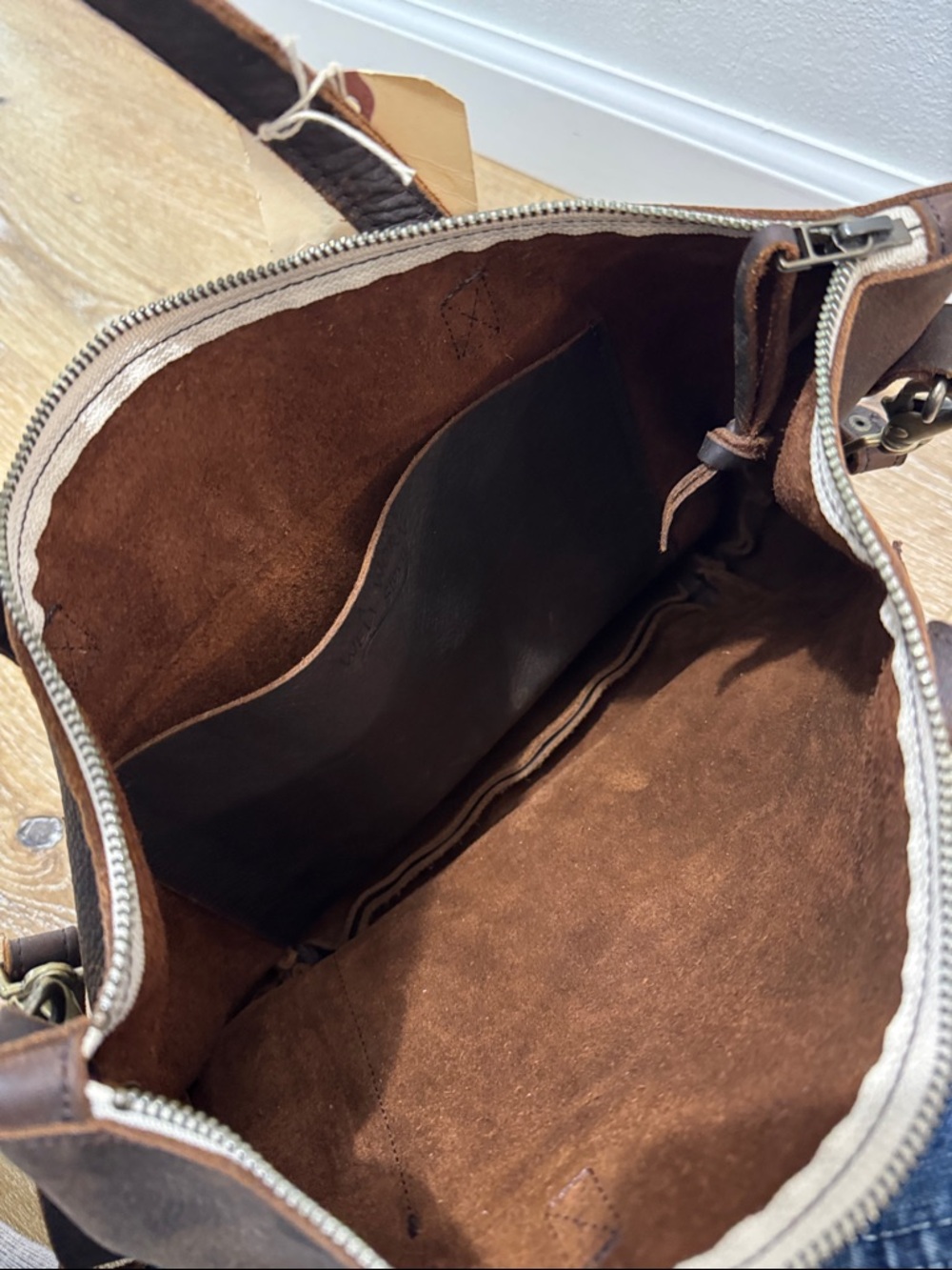 Leather Tote Bag in Dark Brown - Unbranded - Picture 4 of 5